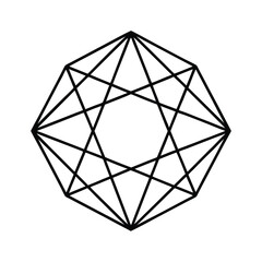 Interconnected Geometric Triangle Mesh Abstract Pattern