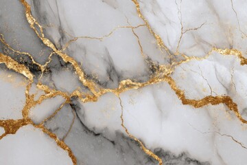 Abstract marble design with gold veins