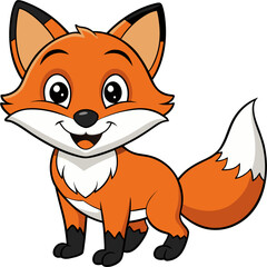 a cute smiling fox