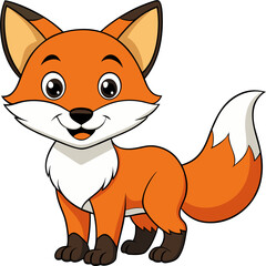 Obraz premium cute smiling fox 1.eps