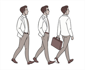 Group of diverse businesspeople in suits standing together, representing a successful corporate team
