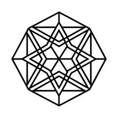 Abstract Hexagonal Network Geometric Pattern