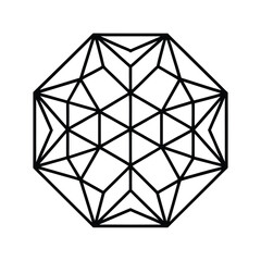 Abstract Hexagonal Network Geometric Pattern