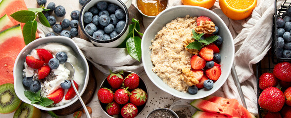 Healthy breakfast.. The concept of delicious and healthy food.