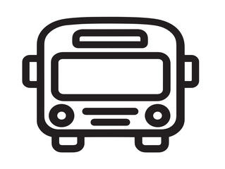 Clean public transport icon in minimal flat vector