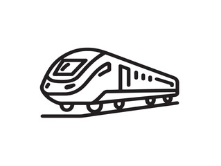 Modern line art transport symbol in elegant 2D vector