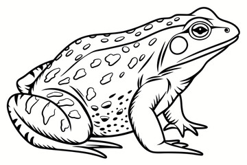 coloring page line art the toad black vector