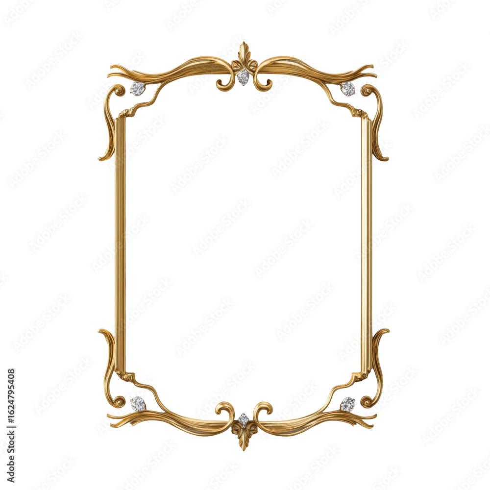 Poster ornate gold frame with intricate scrollwork and decorative details for elegant display
