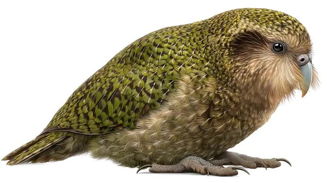 Detailed illustration of a kakapo
