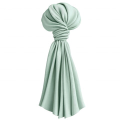 soft mint tassel with gentle folds, transparent PNG