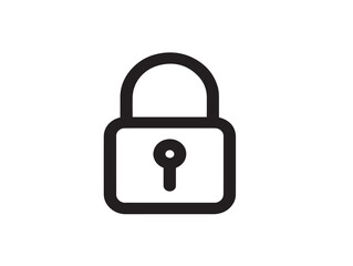 Modern padlock open icon in minimal 2D vector