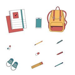 back to school flat design vector colorful style