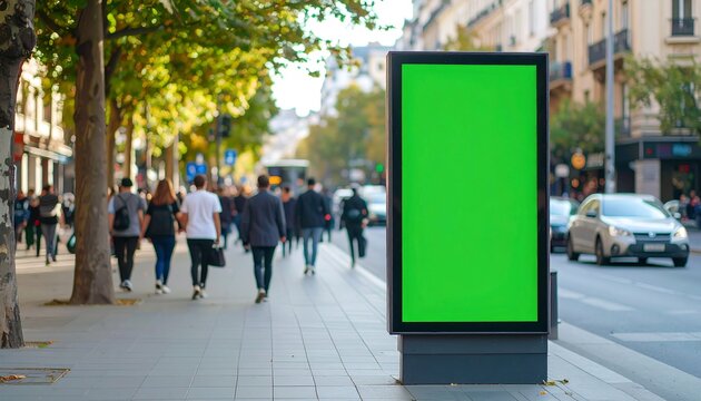 Fototapeta Blank billboard in city street