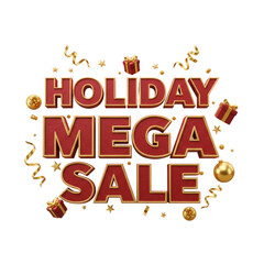 Grab amazing deals with this festive holiday mega sale announcement, perfect for your seasonal promotions!