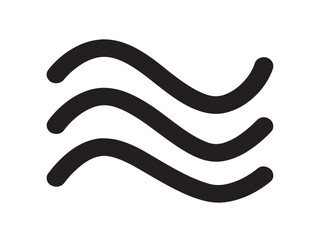Obraz premium Elegant flowing wave symbol in modern vector line