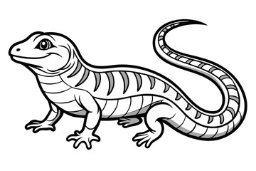 coloring page line art the skink black vector