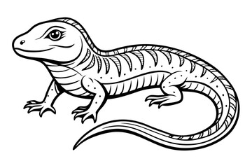 coloring page line art the skink black vector