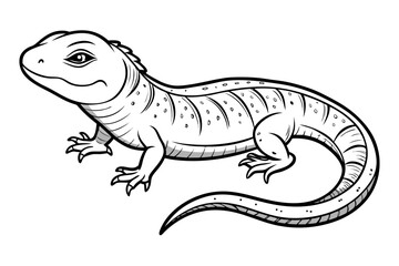 coloring page line art the skink black vector