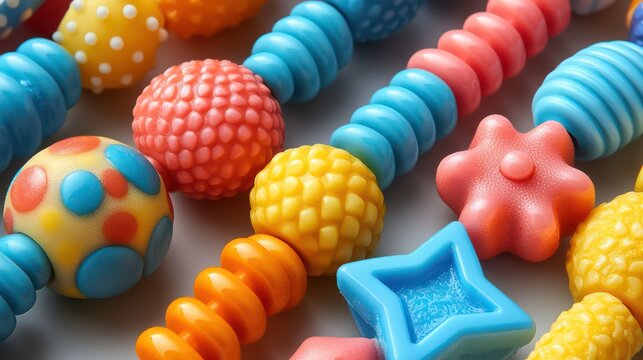 Lacing toy with colorful beads for kids 3–5 to build motor skills and pattern recognition.