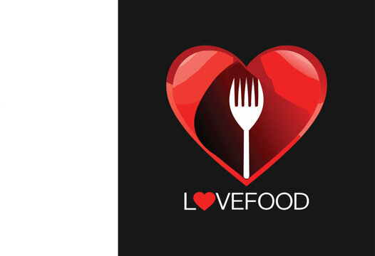 Restaurant menu design with fork and knife icon illustration