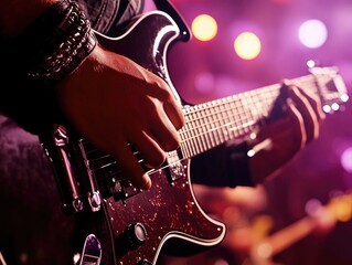 Obraz premium Guitarist on Stage