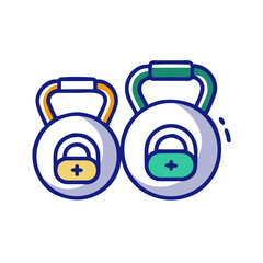 Kettlebells for fitness training, symbolizing strength, weightlifting, and physical conditioning
