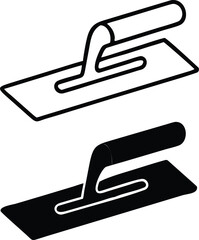 Trowel icon vector. Putty knife illustration sign. spatula symbol or logo.
