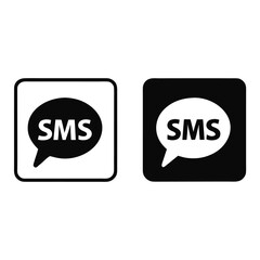SMS icon vector set. message illustration sign collection. chat symbol.
