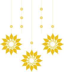 Indian festive hanging element vector design for decoration