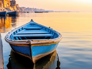 Peaceful Boat at Sunset