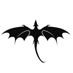 Dragon icon vector. Magic dragon illustration sign. Fairy tale symbol or logo.
