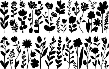 Botanical Silhouette Collection" vector bundle