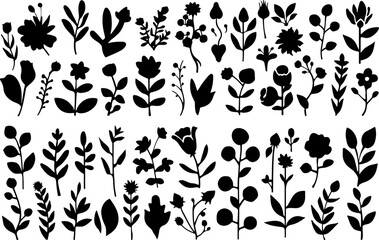 Botanical Silhouette Collection" vector bundle