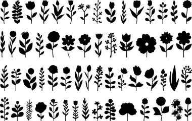 Botanical Silhouette Collection" vector bundle