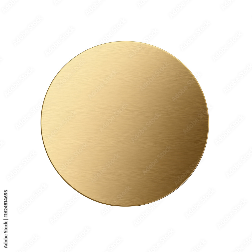 Poster smooth golden circle with elegant matte finish and refined texture reflections