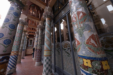 Barcelona Art Nouveau Museums, Spain. (Arquitectura modernista). Palau de la Música Catalana, Barcelona.