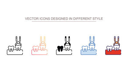Naklejka premium Tooth Extraction icon design with white background stock illustration