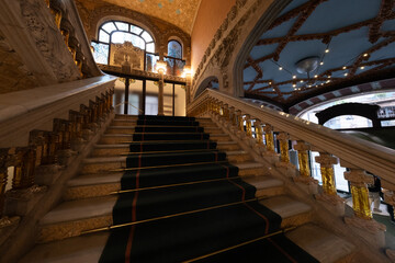Barcelona Art Nouveau Museums, Spain. (Arquitectura modernista). Palau de la Música Catalana, Barcelona.