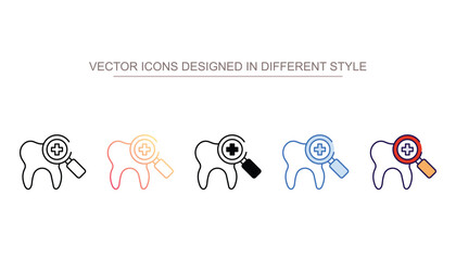 Dental Check-up icon design with white background stock illustration