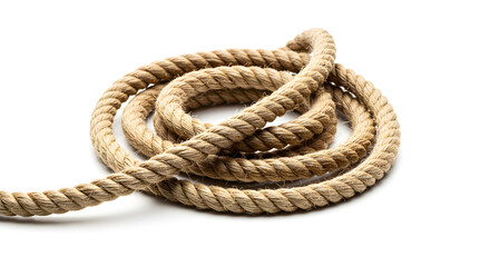 Obraz premium Twisted Natural Fiber Rope – Studio Shot