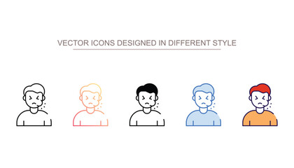 Toothache icon design with white background stock illustration