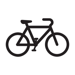 Bicycle Icon – Flat Vector Design on White Background