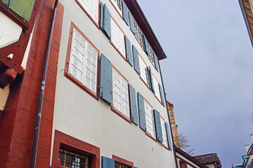 Naklejka premium Architecture of old town, Basel, Switzerland