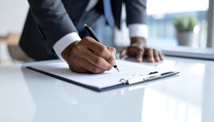 Businessman signing document (1)