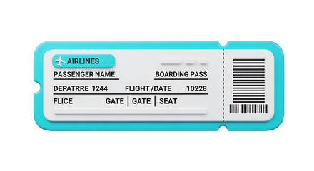 Get ready to fly with a modern airline boarding pass showing flight details and gate information