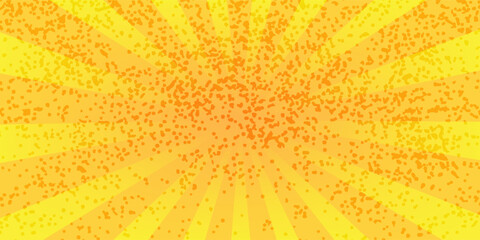 Orange Sunburst Pattern with yellow Background. Rays. Radial. Summer Banner. Exploding star burst texture japanese radius cartoon pattern abstract eps editable vector