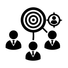 Target Audience and Strategy Icons – Vector Set on White.