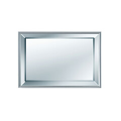 Rectangular mirror with reflective surface and sleek frame design for modern interiors