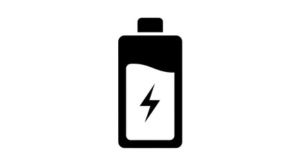 Battery charging icon vector illustration full energy power symbol technology sign