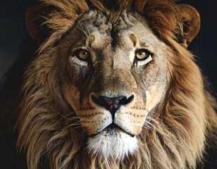 Majestic Lion Portrait &ndash; The King of the Jungle in Stunning Detail